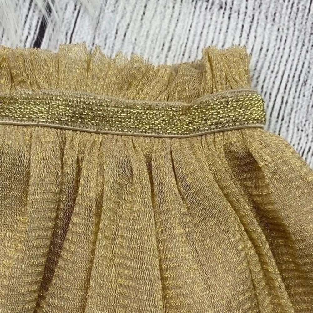 Okie Dokie Girls Skirt Size 4 Gold Sparkly Sheer Layer Skirt